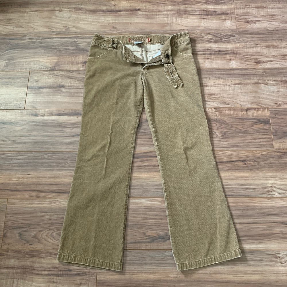Tan corduroy pants size 11 low rise flare leg